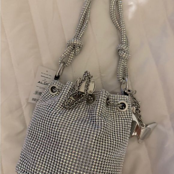 Aldo Silver Mini Bag with Chain Detail - Picture 6 of 6
